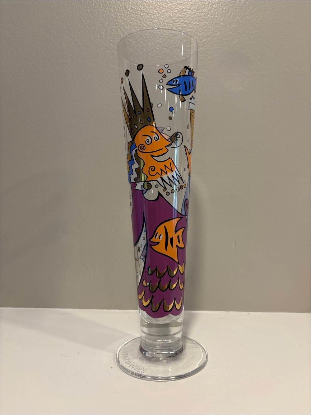 RARE VTG Ritzenhoff German Beer Glass/Pilsner 2001 Tim Davies Design